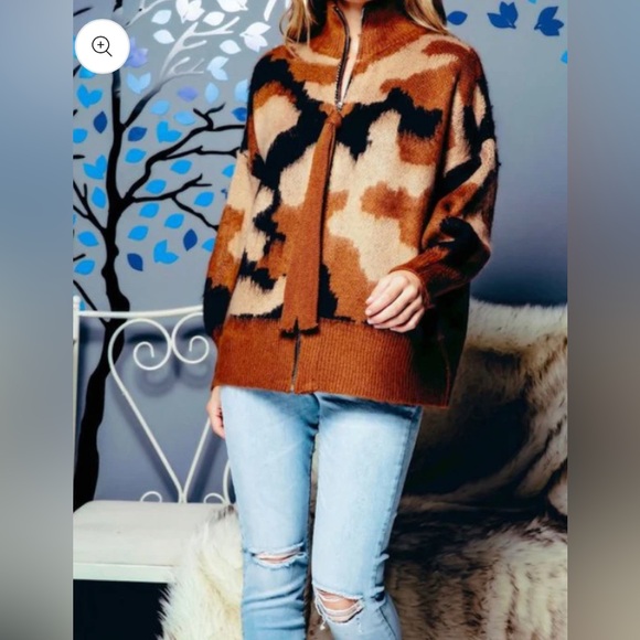 Autumn 🍂 Camouflage Sweater Jacket - Picture 3 of 4